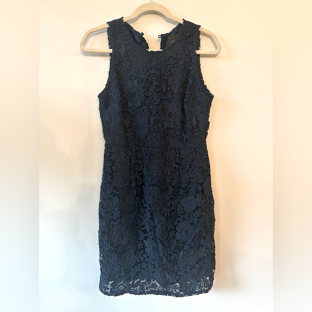 J Crew Navy Lace Dress